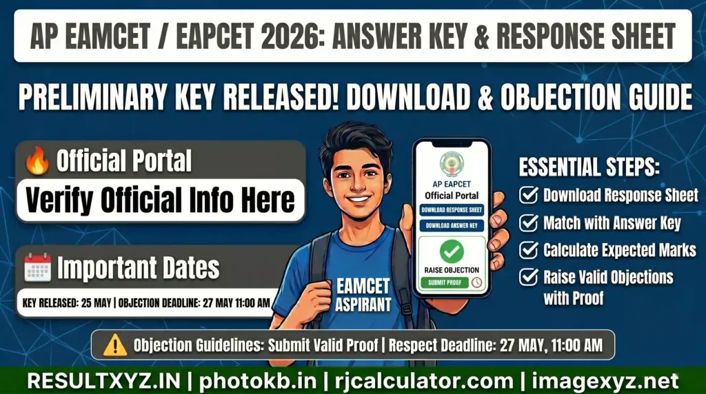 AP EAMCET Answer Key 2026 Released: Download Response Sheet and Raise Objection 2 banner image of AP EAMCET Answer Key 2026 Released Download Response Sheet and Raise Objection