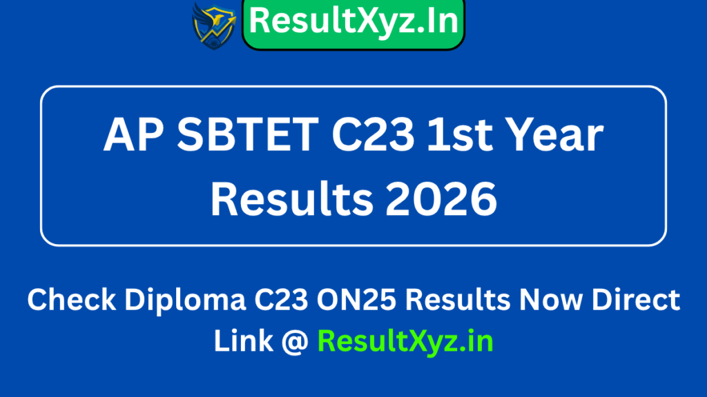 banner image of AP SBTET C23 1st Year Results 2026 Released