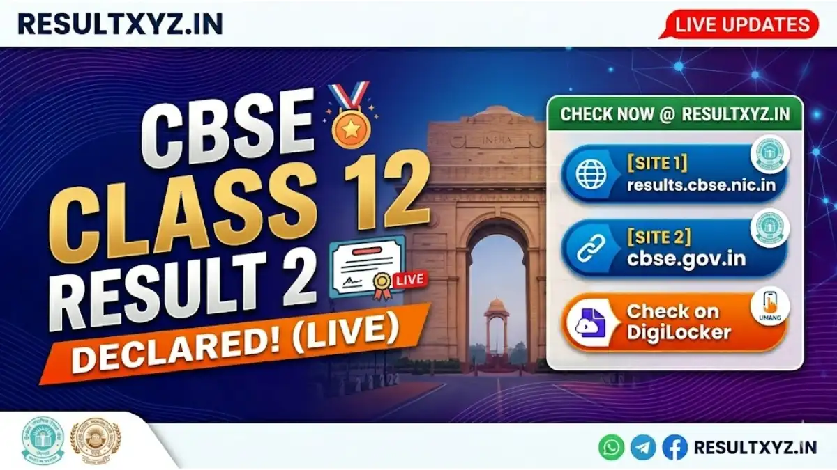CBSE Class 12 Result 2026 Live Update Banner.