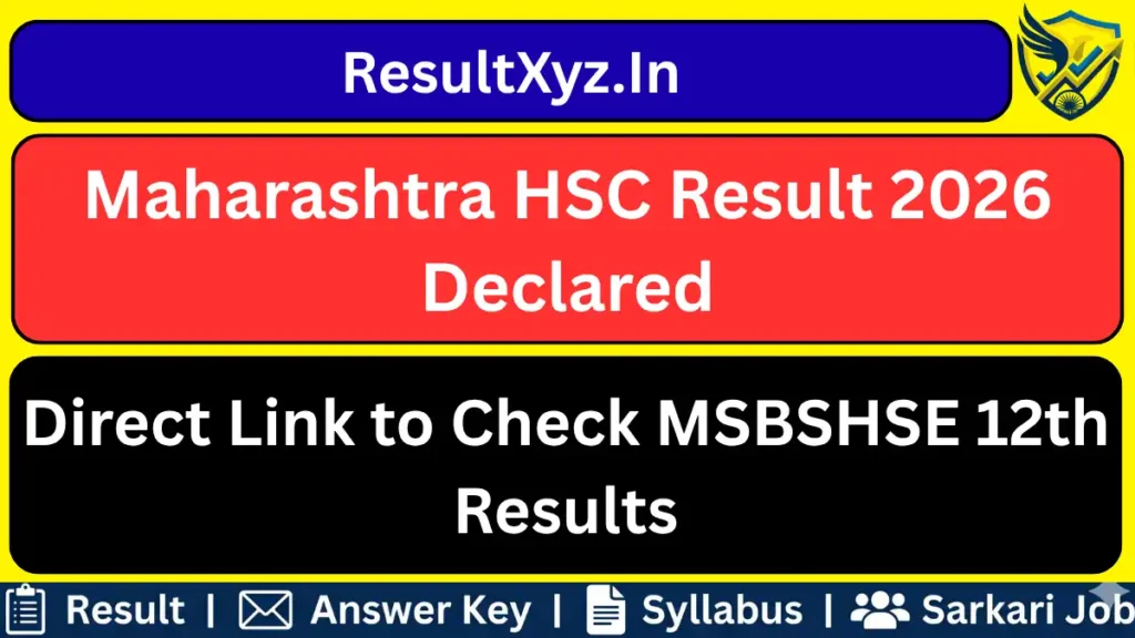 Maharashtra HSC Result 2026 Declared