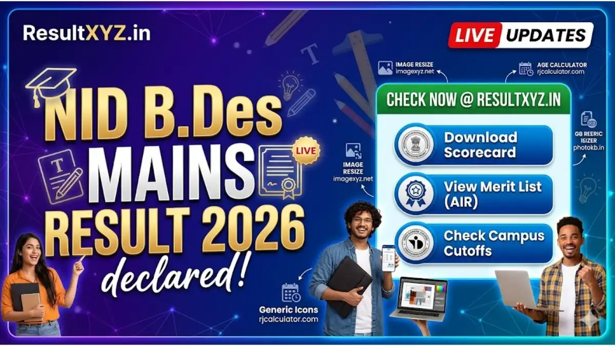 banner of NID B.Des 2026 Mains Result (OUT): Check Final Merit List @admissions.nid.edu