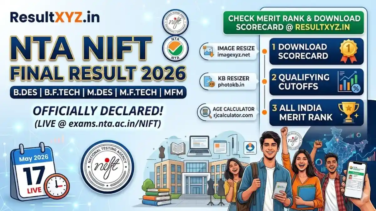 NTA NIFT Final Result 2026 (OUT) Download Rank Card and Scorecard banner image