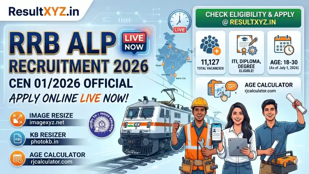 Banner of RRB ALP Recruitment 2026 (CEN 01/2026): Apply Online for 11,127 Vacancies