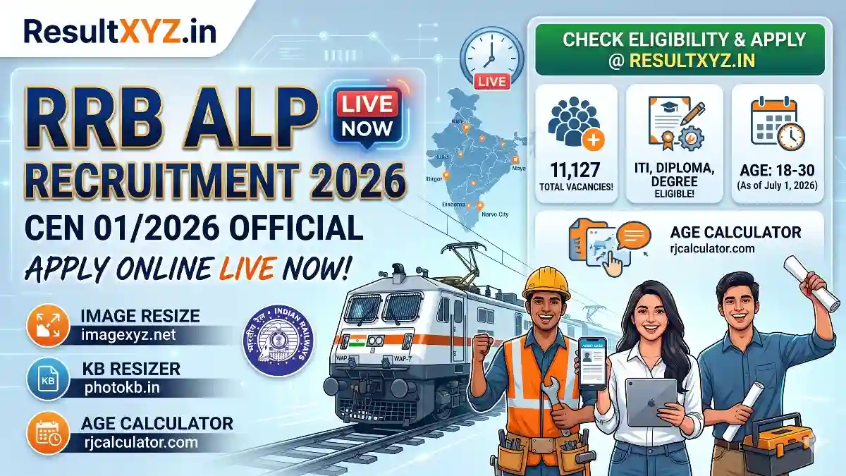 RRB ALP Recruitment 2026 (CEN 01/2026): Apply Online for 11,127 Vacancies