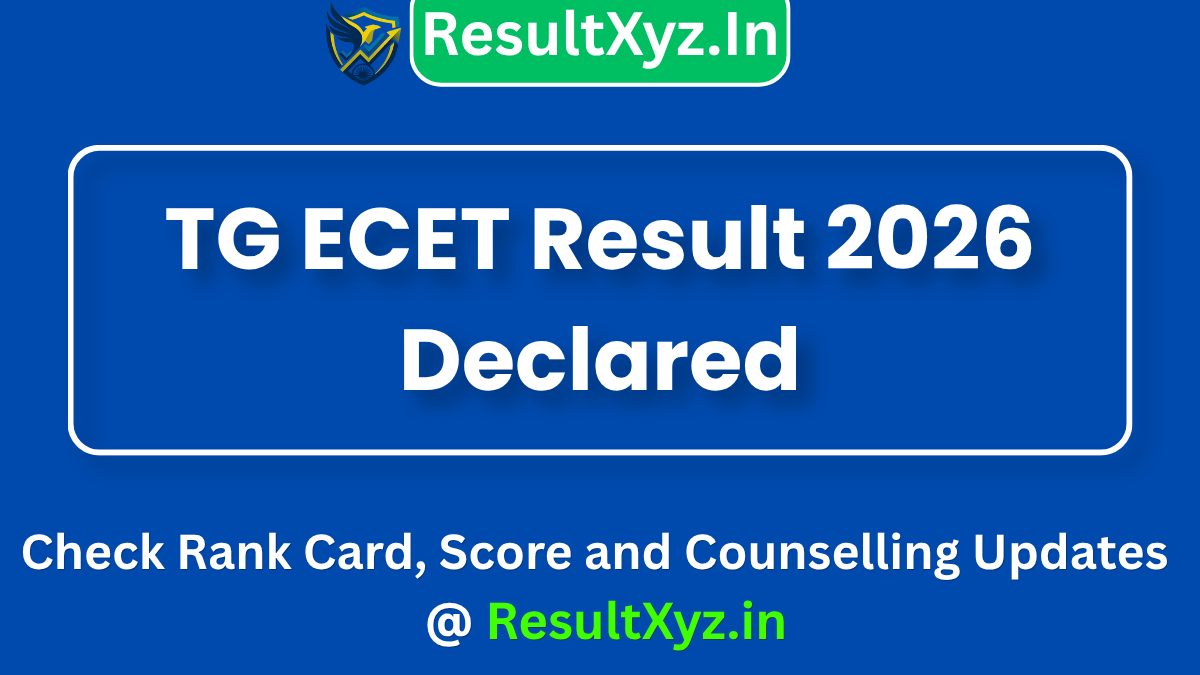 Banner Image of TG ECET Result 2026 Declared Check Rank Card, Score and Counselling Updates