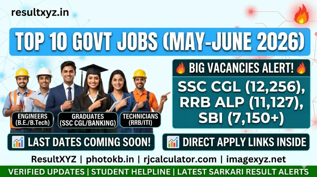 Top 10 Government Jobs in May-June 2026: Big Vacancies, Last Dates and Direct Links 2 Banner image of Top 10 Government Jobs in May-June 2026 Big Vacancies, Last Dates and Direct Links
