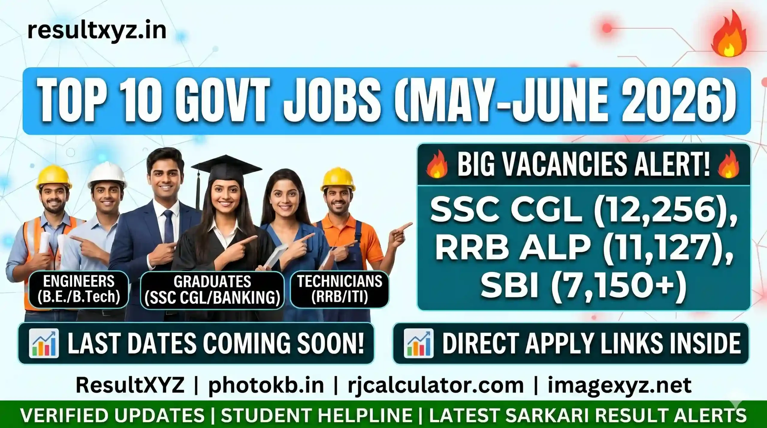 Top 10 Government Jobs in May-June 2026: Big Vacancies, Last Dates and Direct Links 1 Banner image of Top 10 Government Jobs in May-June 2026 Big Vacancies, Last Dates and Direct Links