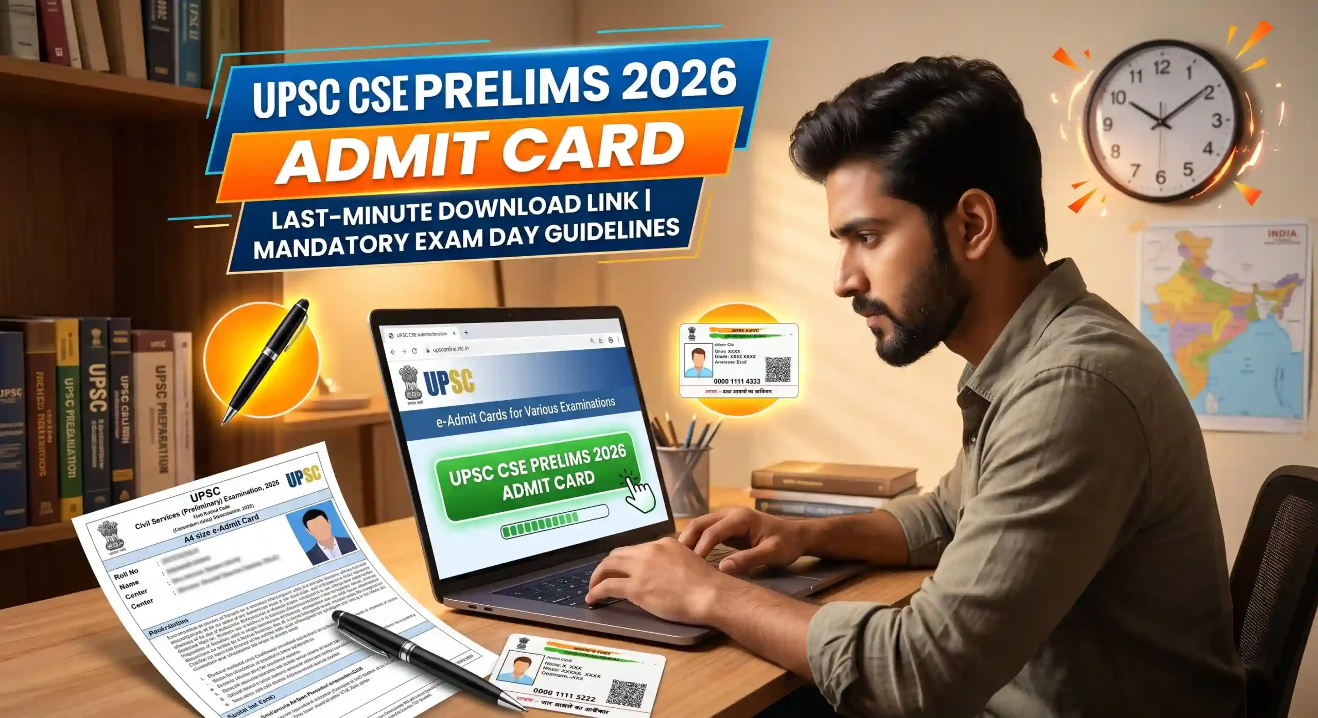 UPSC CSE Prelims Admit Card 2026: Last-Minute Download Link and Mandatory Exam Day Guidelines 1 banner image of UPSC CSE Prelims Admit Card 2026 Last-Minute Download Link and Mandatory Exam Day Guidelines